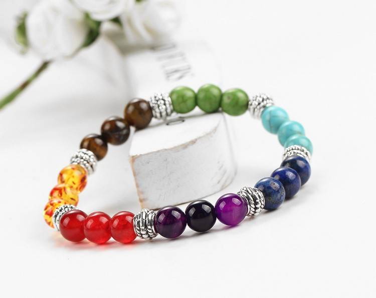 Multicolor Natural Stone Chakra Bracelet