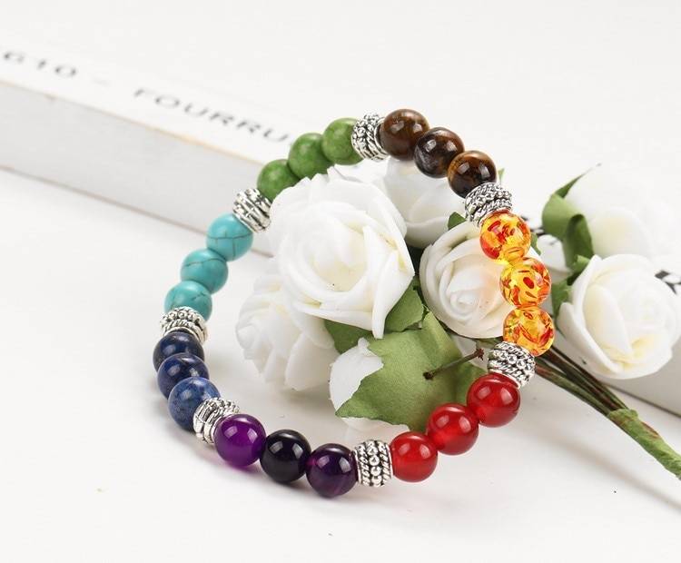 Multicolor Natural Stone Chakra Bracelet