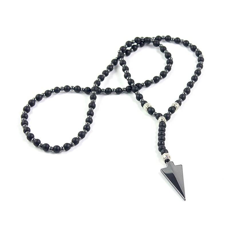 Matte Black Onyx Beaded Necklace
