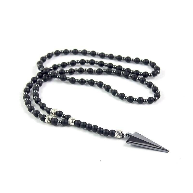 Matte Black Onyx Beaded Necklace