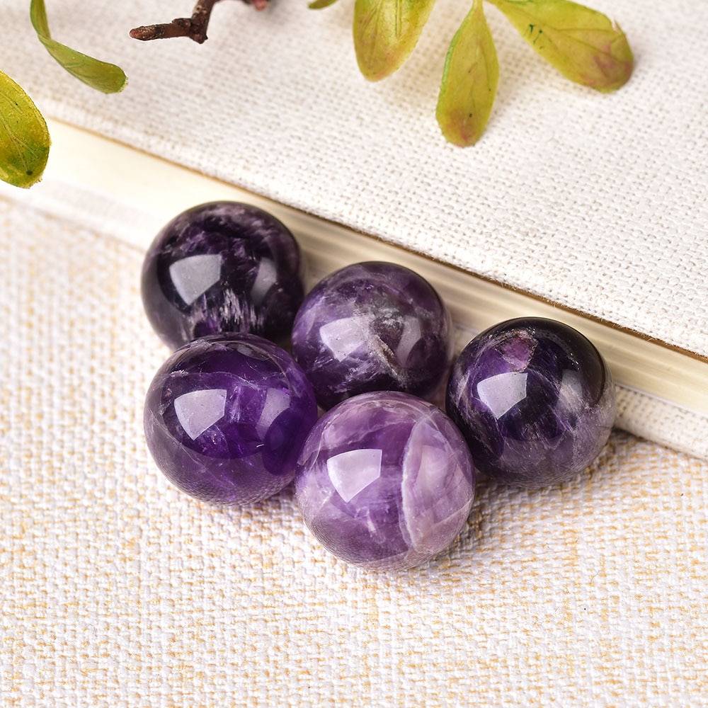 Purple Natural Amethyst Ball Stone
