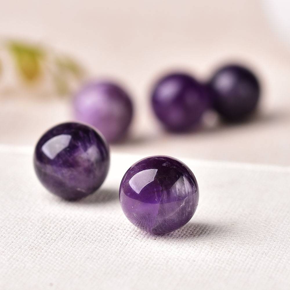 Purple Natural Amethyst Ball Stone