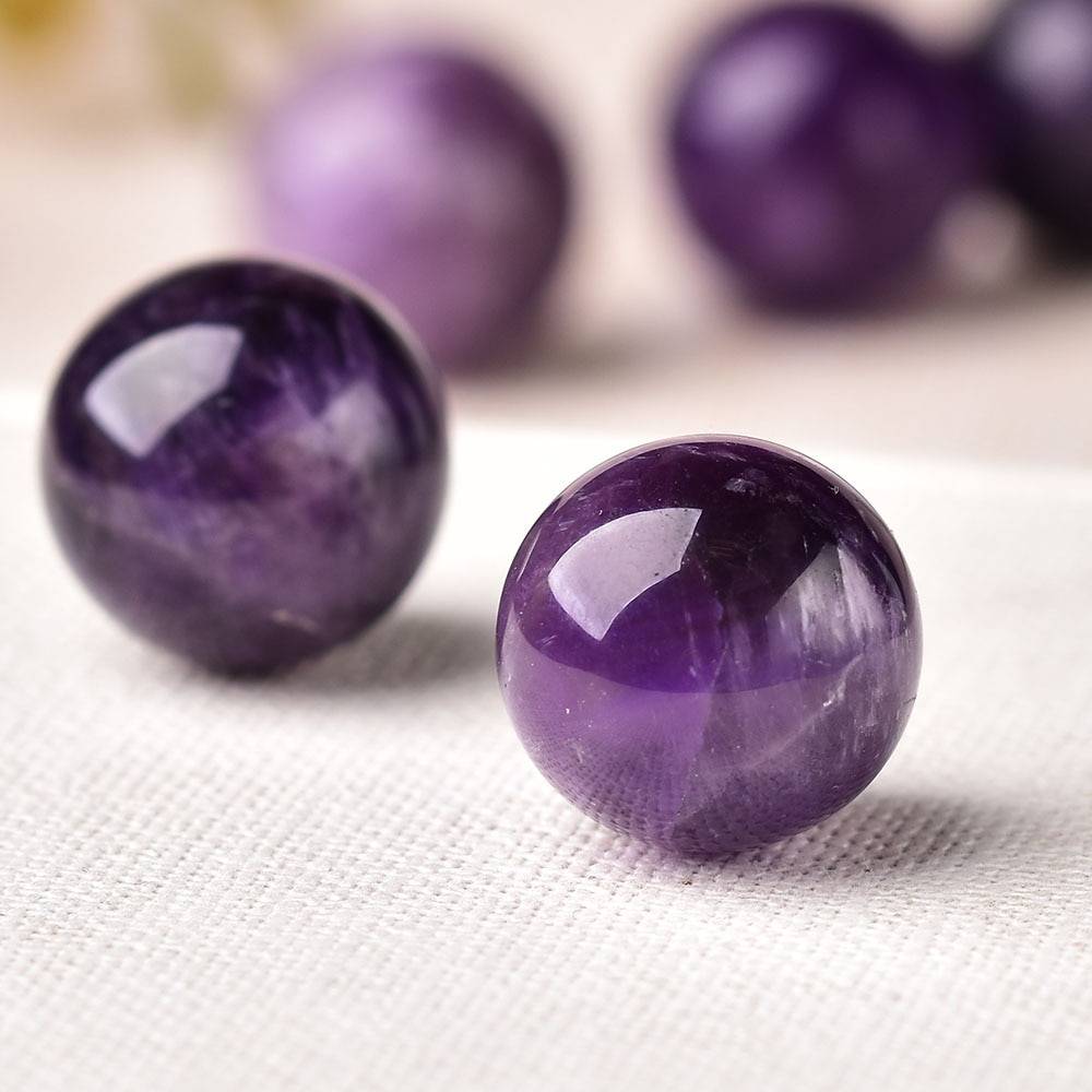 Purple Natural Amethyst Ball Stone