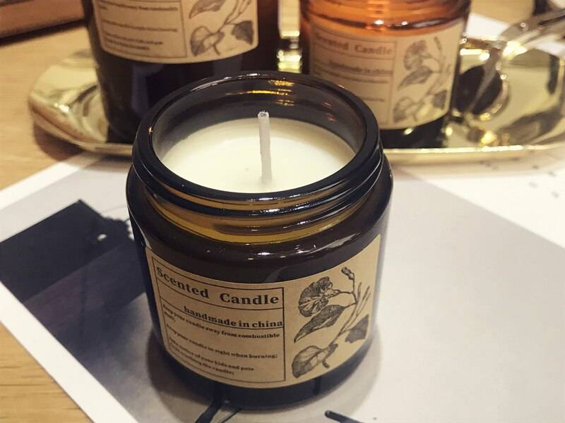 Smokeless Candles in Glass Jars