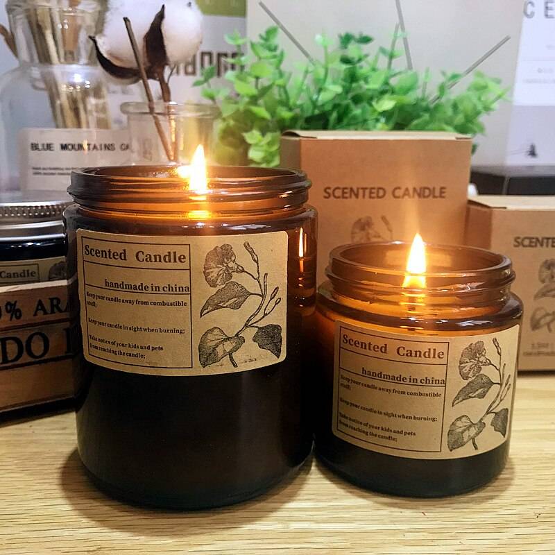 Smokeless Candles in Glass Jars