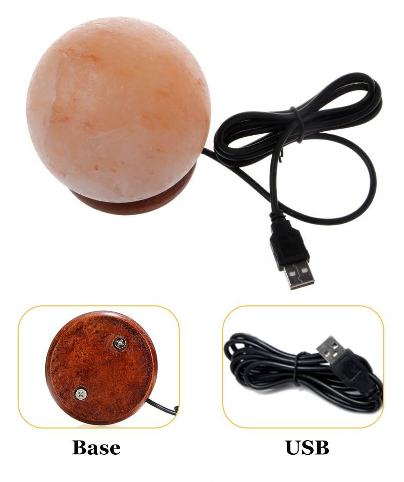 Round USB Powered Salt Lamp