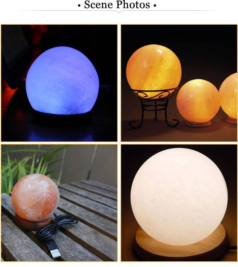 Round USB Powered Salt Lamp