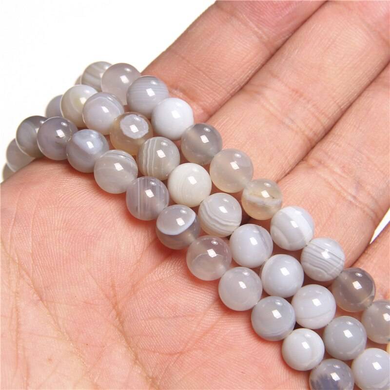 Gray Smoky Agates Beads