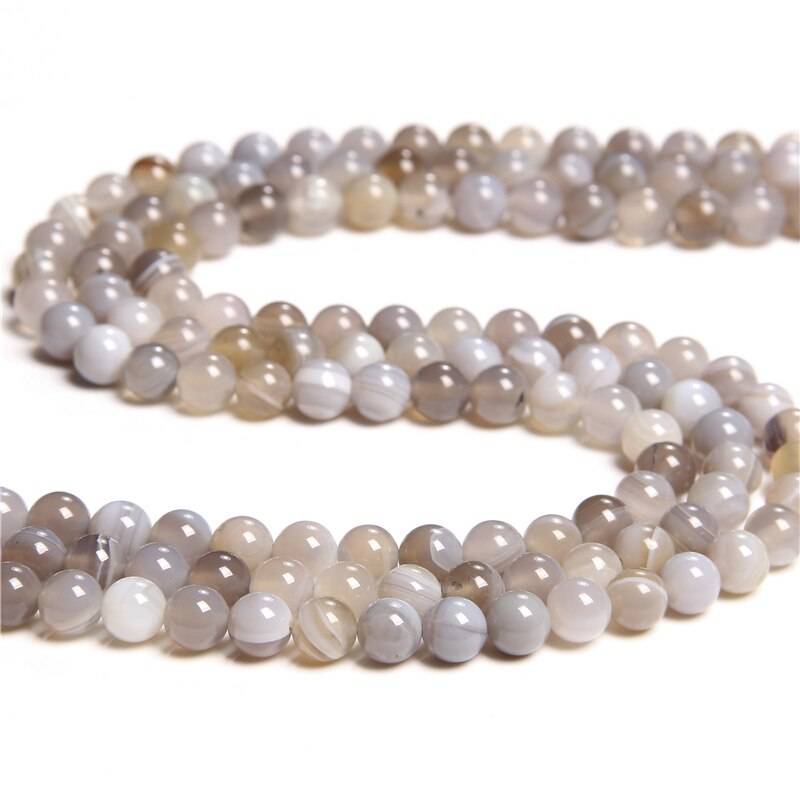 Gray Smoky Agates Beads