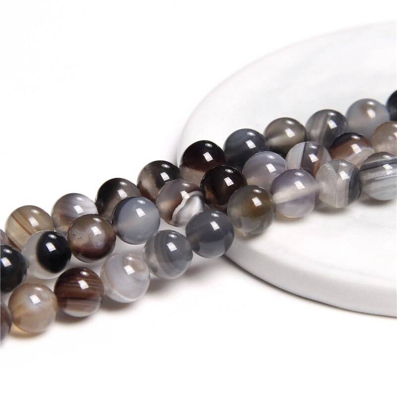 Gray Smoky Agates Beads