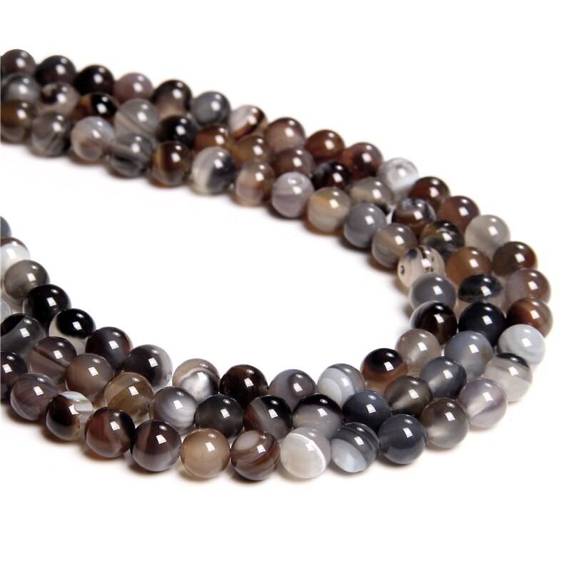Gray Smoky Agates Beads