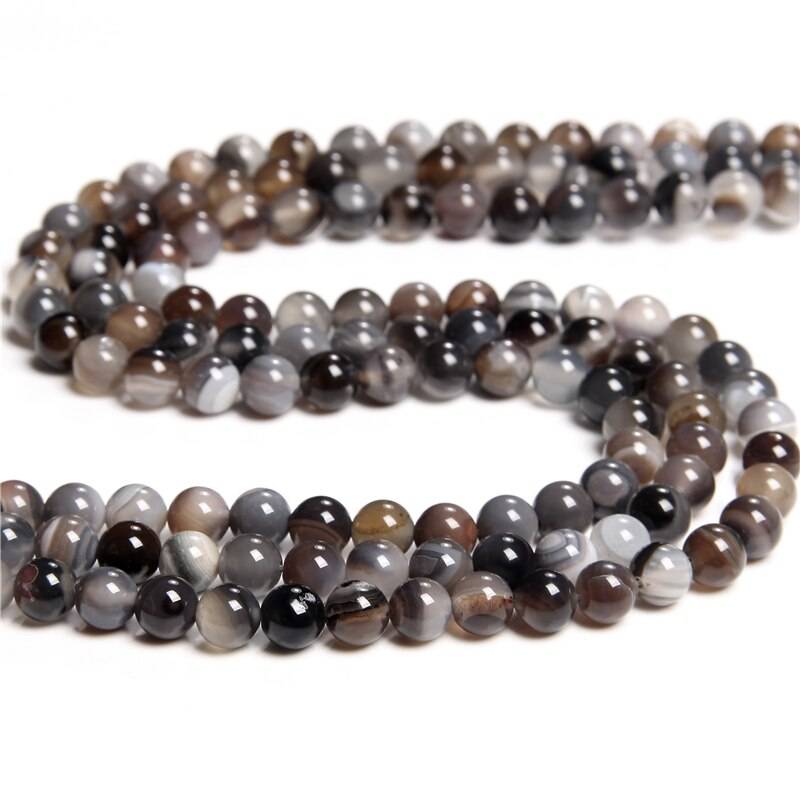 Gray Smoky Agates Beads