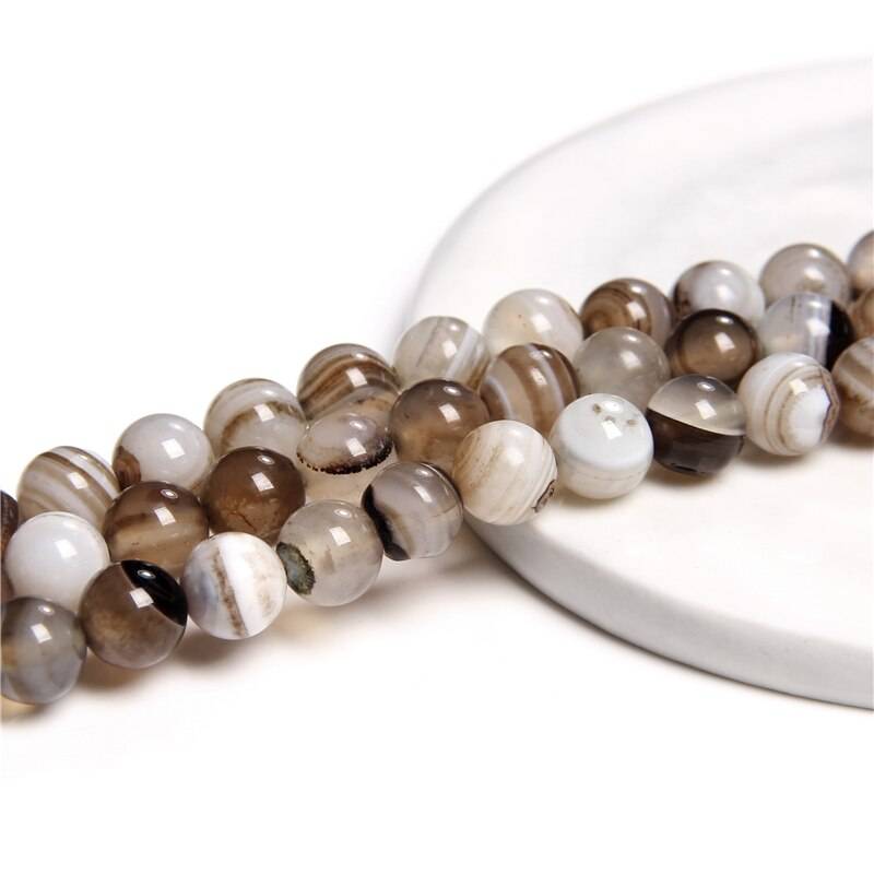 Gray Smoky Agates Beads