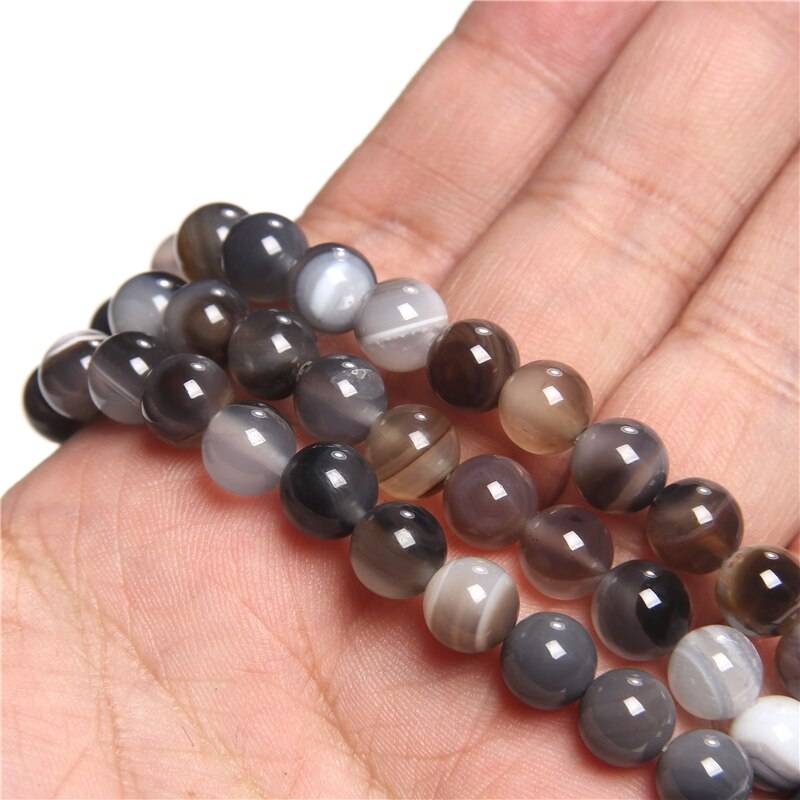 Gray Smoky Agates Beads