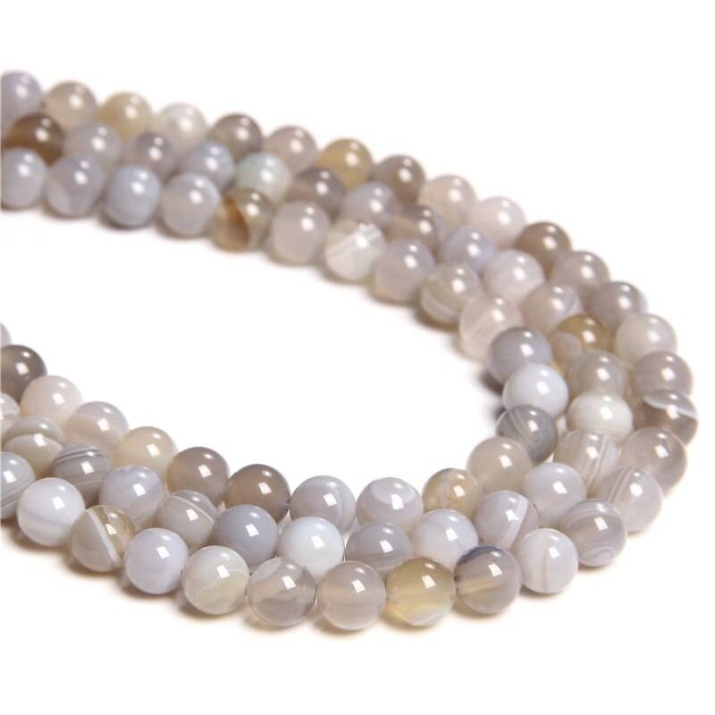 Gray Smoky Agates Beads