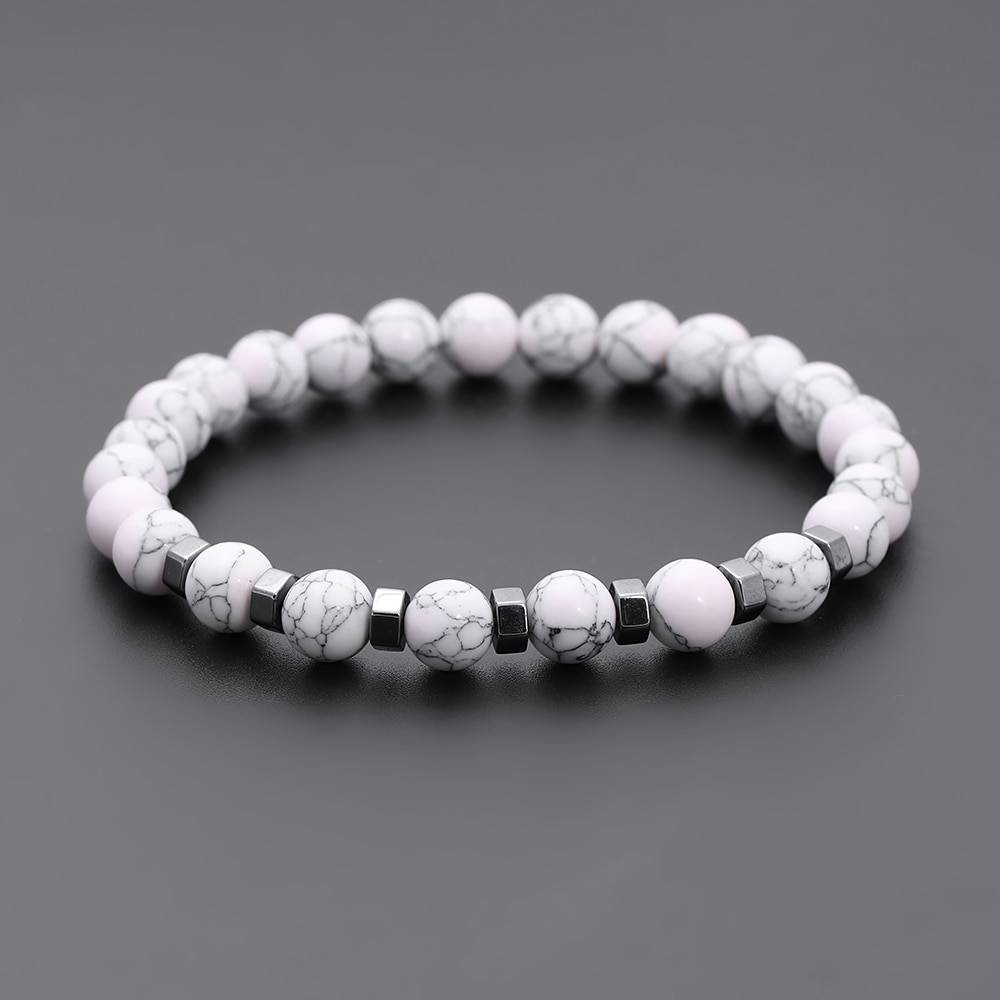 Men's Natural Stone Beaded Bracelet