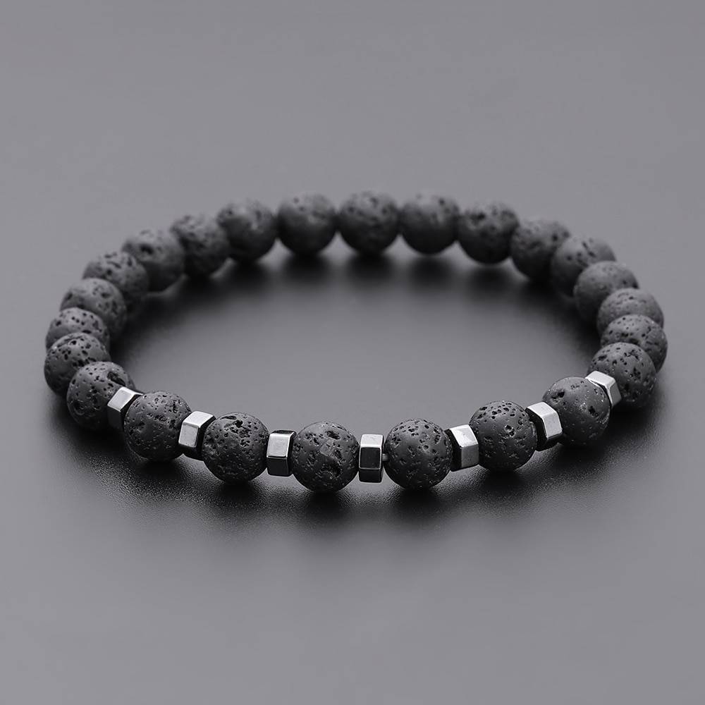 Men's Natural Stone Beaded Bracelet