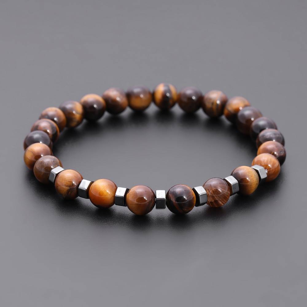 Men's Natural Stone Beaded Bracelet