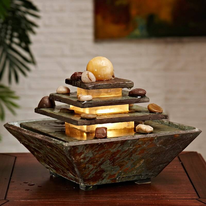 Indoor Desktop Feng Shui Running Water Fountain