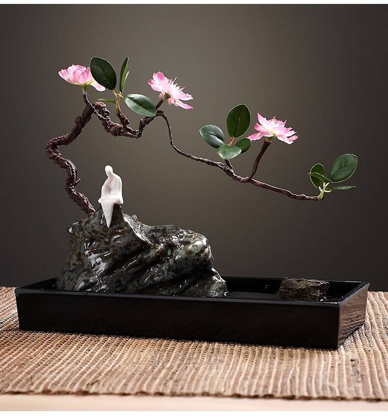 110V/220V Indoor Floral Feng Shui Water Fountain