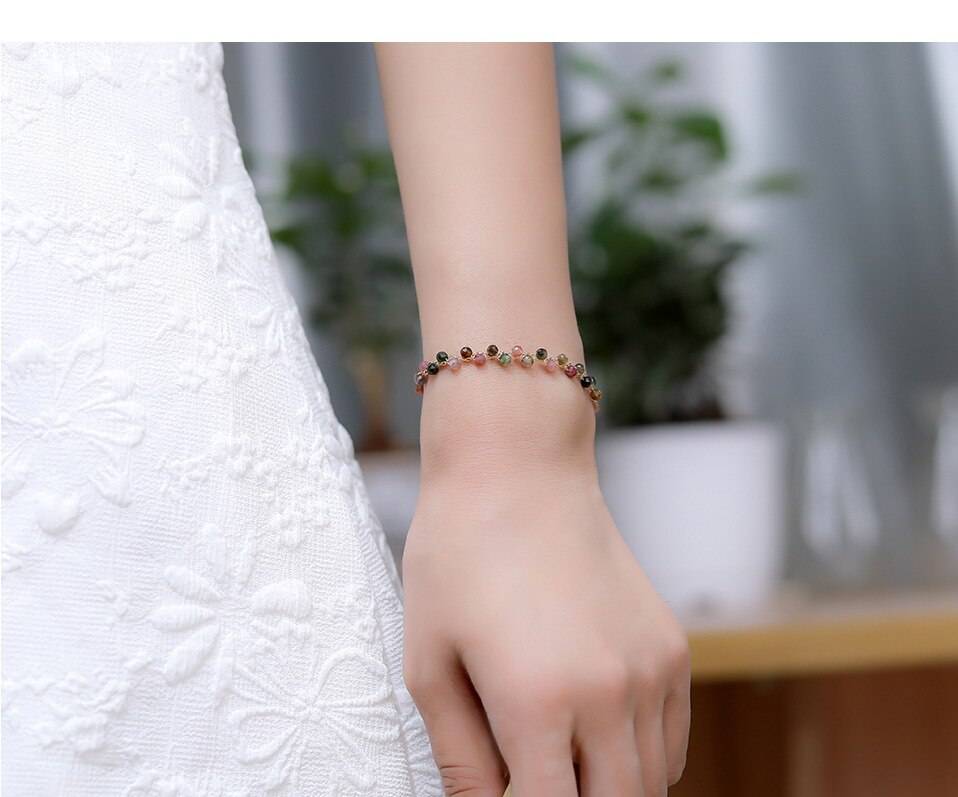 Natural Stone Tourmaline Bracelet