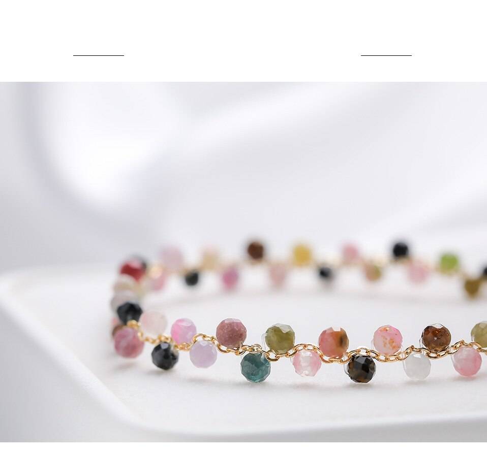 Natural Stone Tourmaline Bracelet