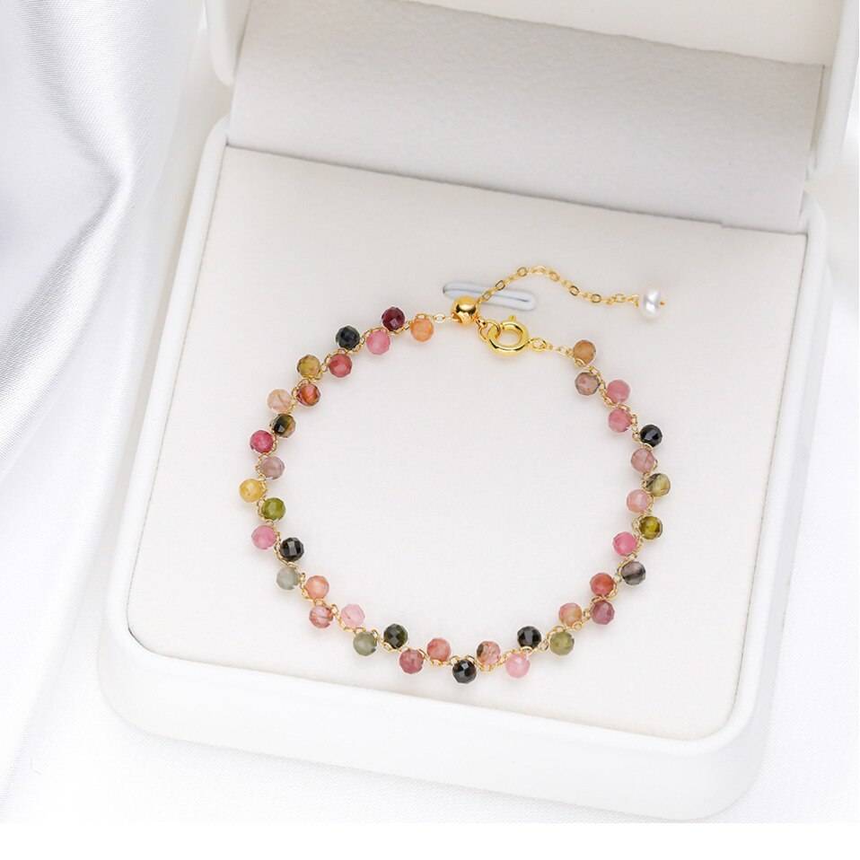 Natural Stone Tourmaline Bracelet