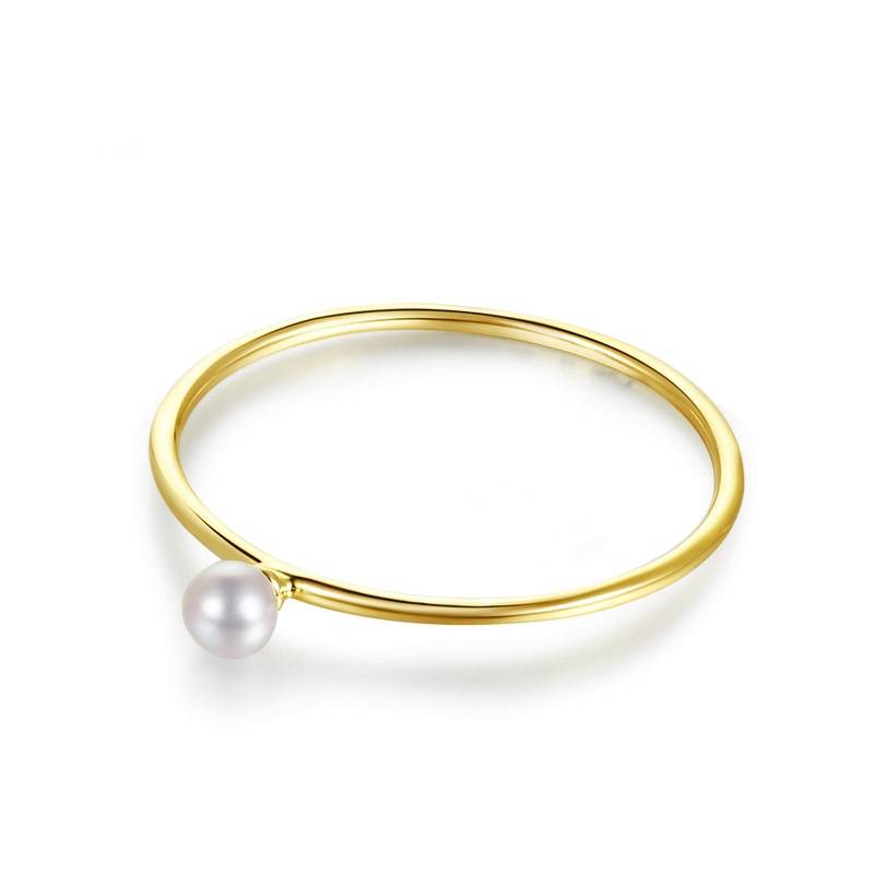 14K Yellow Gold Women's Pearls Ring