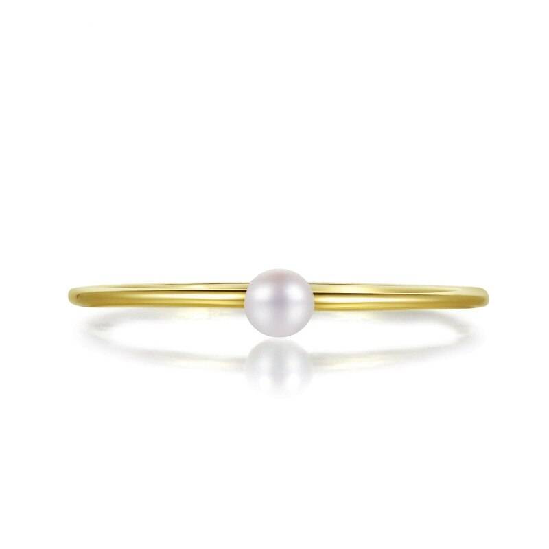 14K Yellow Gold Women's Pearls Ring