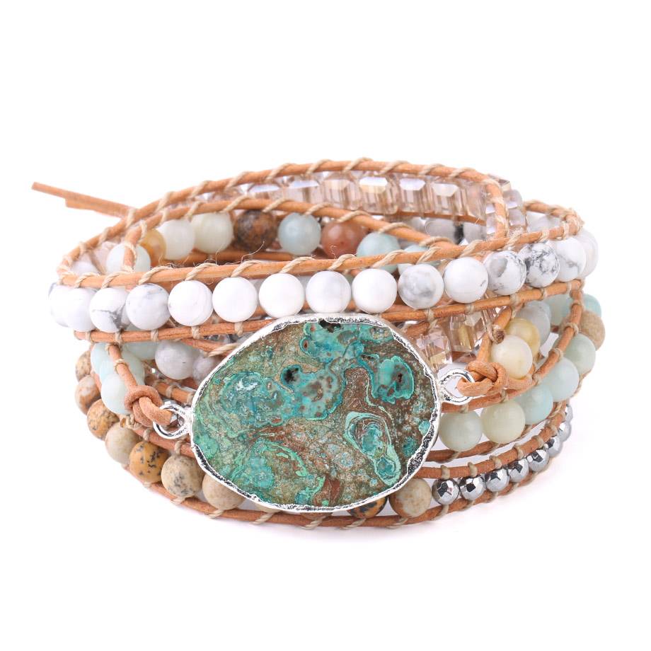 Boho Healing stone Women's Wrap Bracelet
