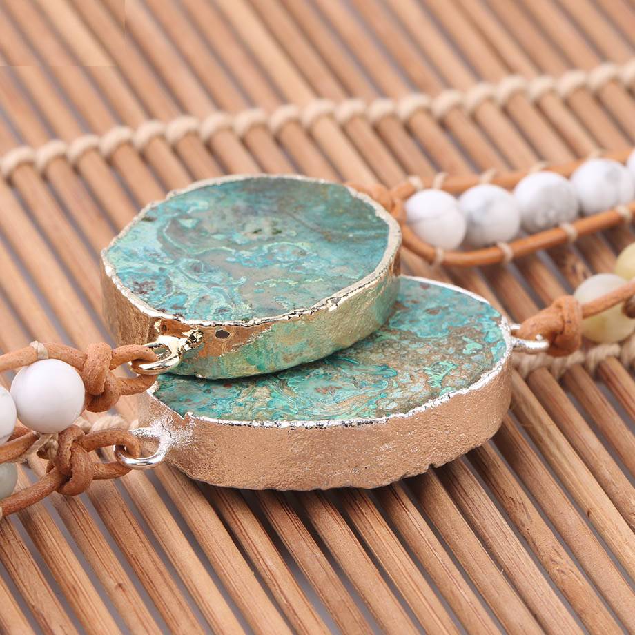 Boho Healing stone Women's Wrap Bracelet
