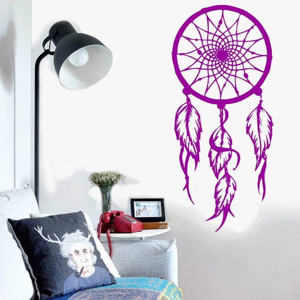 Decorative Dream Catcher Vinyl Wall Sticker Color : Black|Pink|Red|Custom Color Decorative Dream Catcher Vinyl Wall Sticker Color : Black|Pink|Red|Custom Color