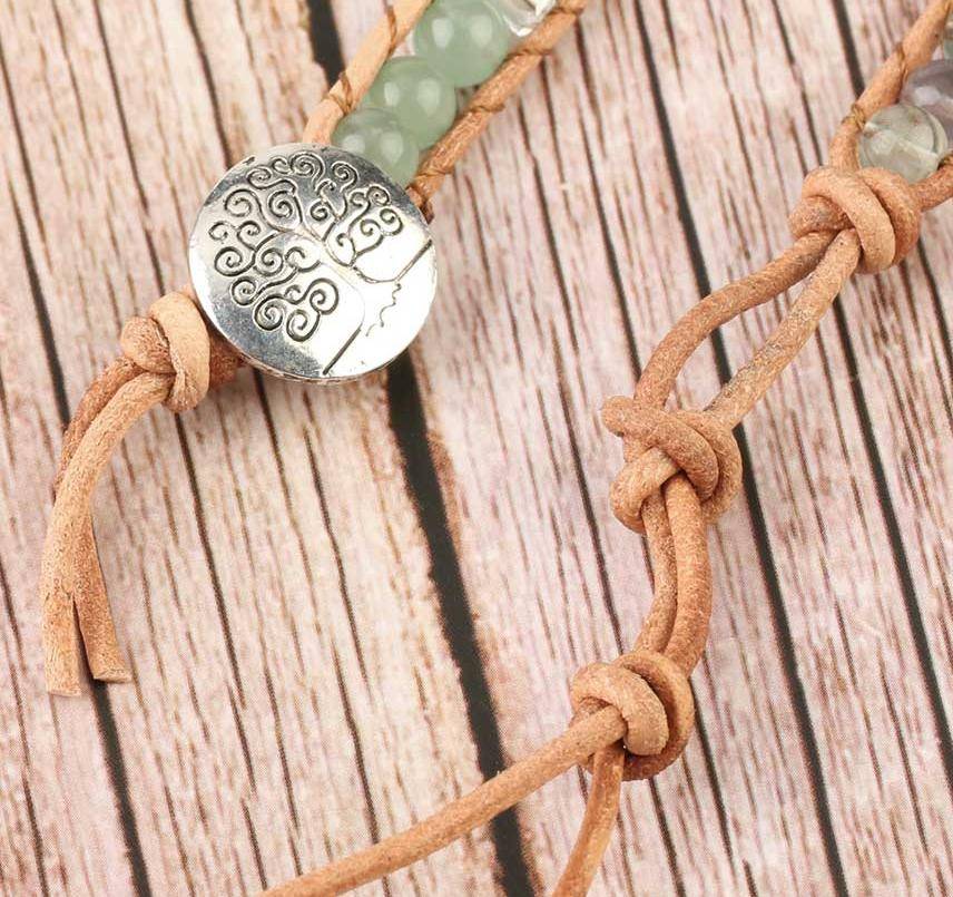 Natural Healing Stone Wrap Bracelet for Women