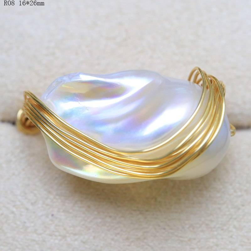 Sylish Handmade Natural Fresh Water White Pearl Ring for Women