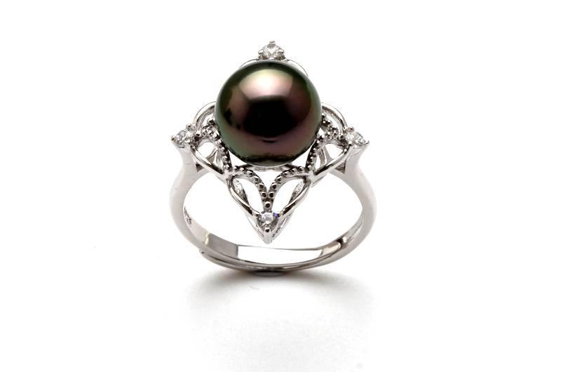Vintage 925 Sterling Silver Pearl Ring for Women