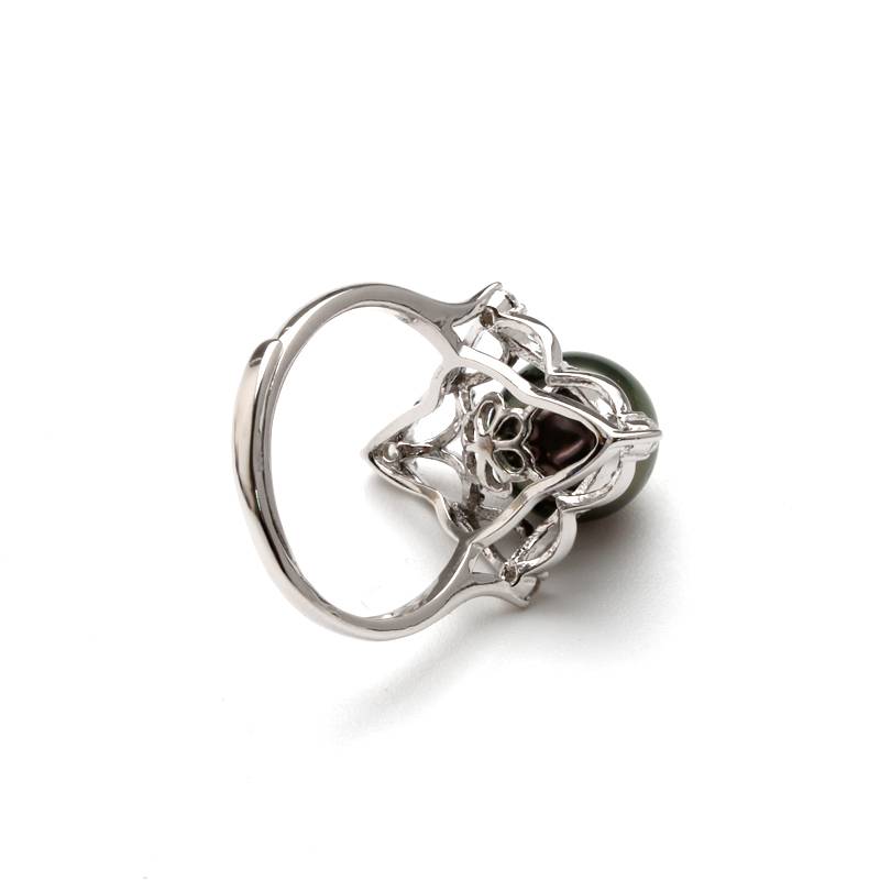 Vintage 925 Sterling Silver Pearl Ring for Women