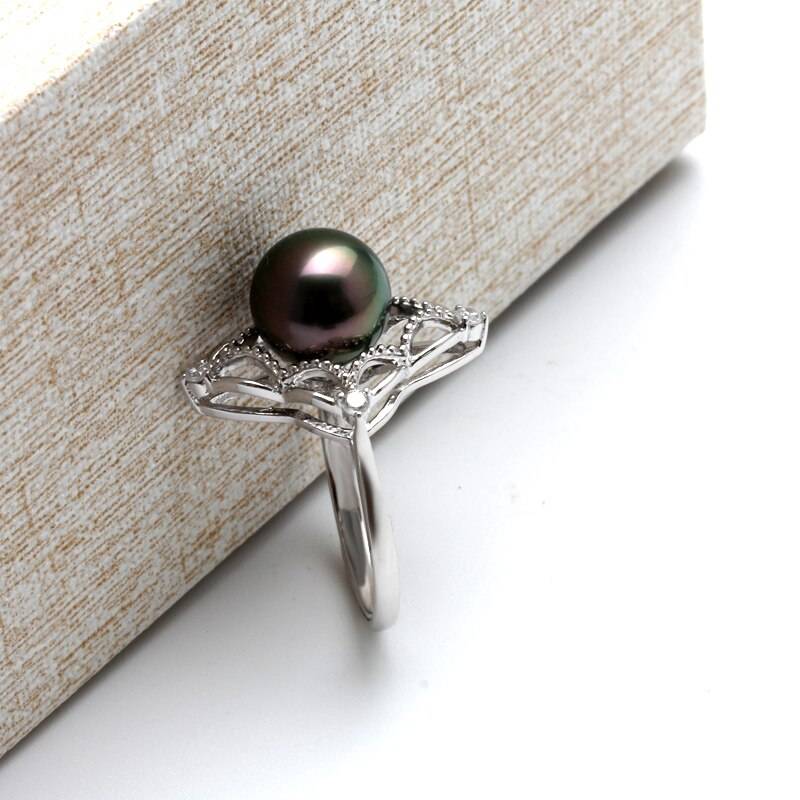 Vintage 925 Sterling Silver Pearl Ring for Women