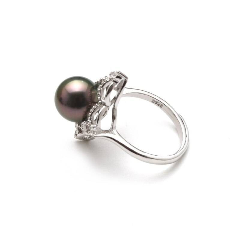 Vintage 925 Sterling Silver Pearl Ring for Women