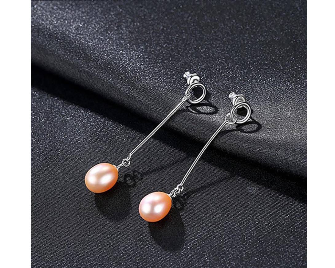 Women's 925 Sterling Silver Pearl Drop Earrings