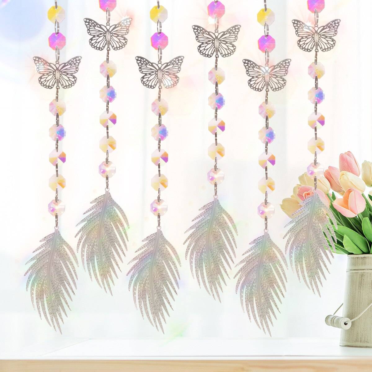 Butterfly Pendant Sun Catcher Color : Snowflake|AB color|champagne Butterfly Pendant Sun Catcher Color : Snowflake|AB color|champagne