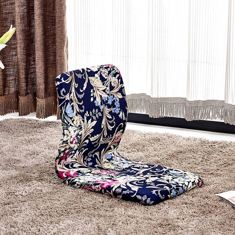 Colorful Meditation Chairs Set with Floral Pattern