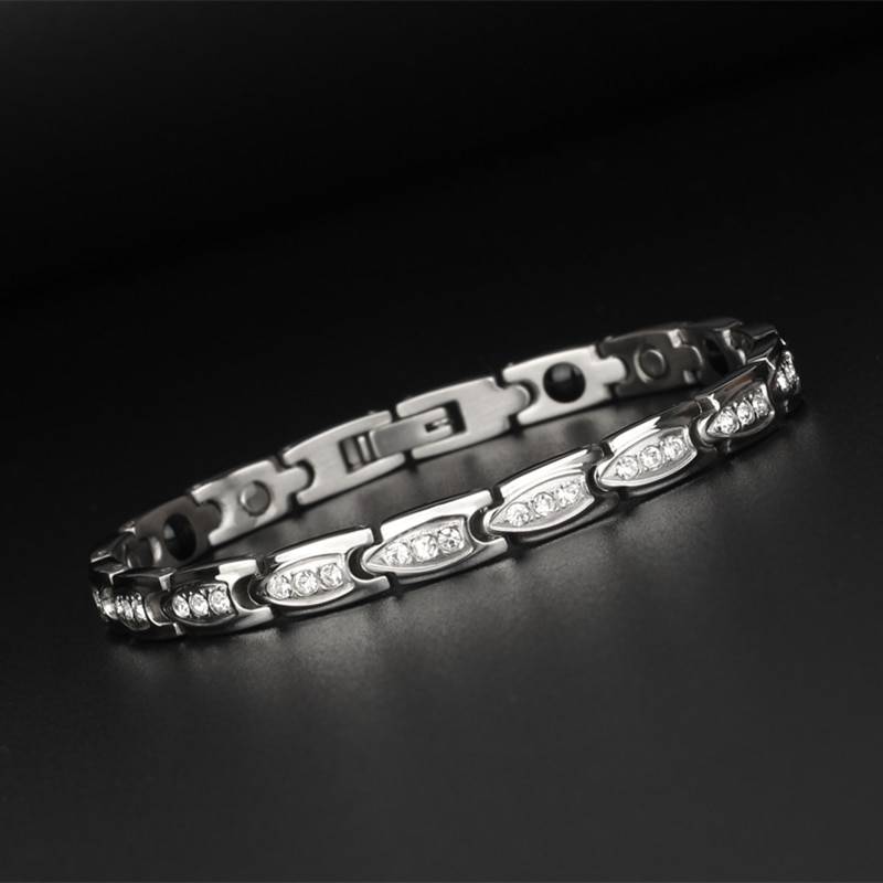 Women’s Crystal Drops Healing Bracelet Metal Color : Gold |Rose Gold |Silver Women's Crystal Drops Healing Bracelet Metal Color : Gold |Rose Gold |Silver